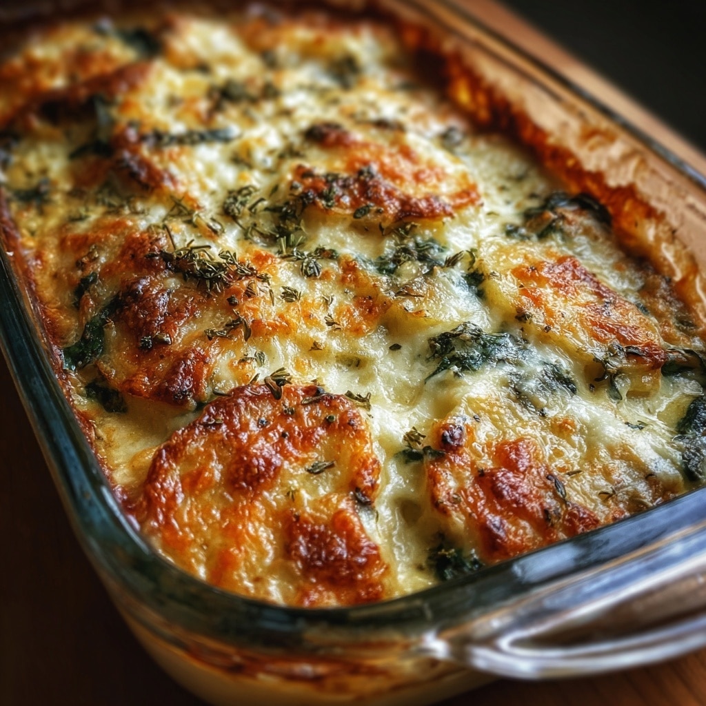 Creamy Chicken and Spinach Casserole Recipe - Recipe Image