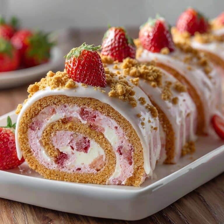 Strawberry Shortcake Cheesecake Roll Recipe