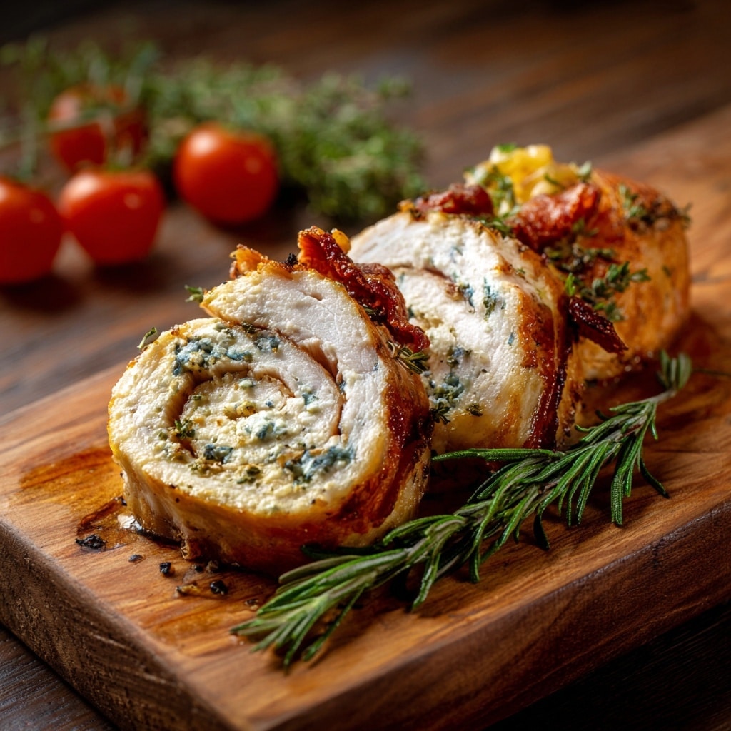 Smoked Stuffed Chicken Breast with Cream Cheese and Spinach Recipe - Recipe Image
