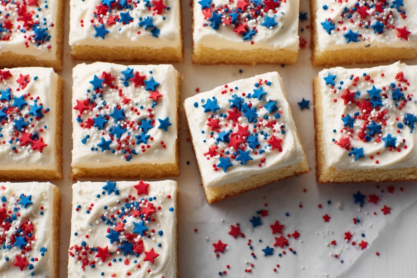 Patriotic Sugar Cookie Bars Recipe - Recipe Image