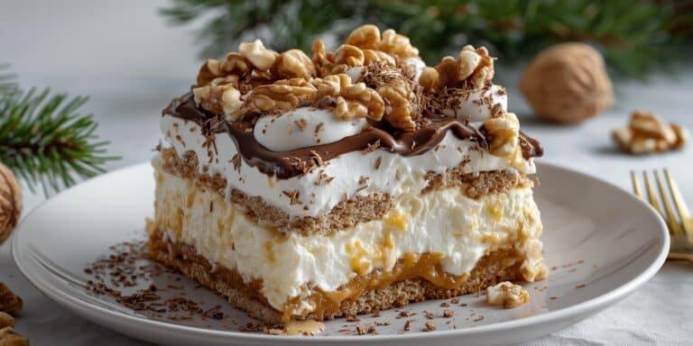 Decadent Biscuit Pudding with Cocoa and Cream Recipe