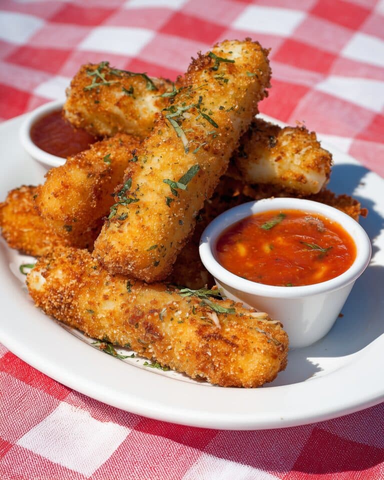Crispy Blackstone Fried Mozzarella Sticks Recipe