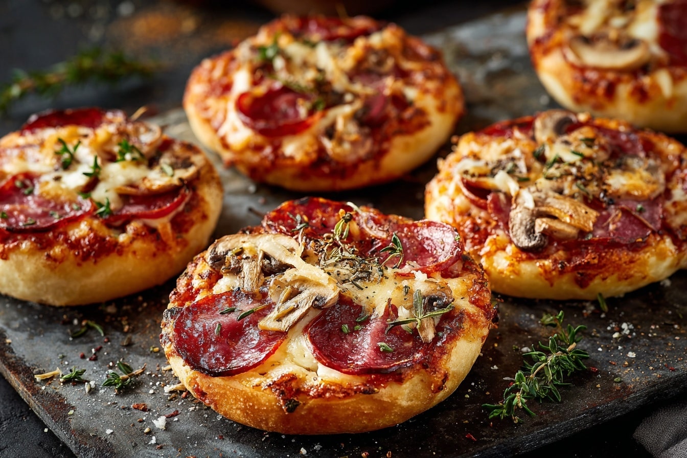Air Fryer Pizza Bagels Recipe - Recipe Image