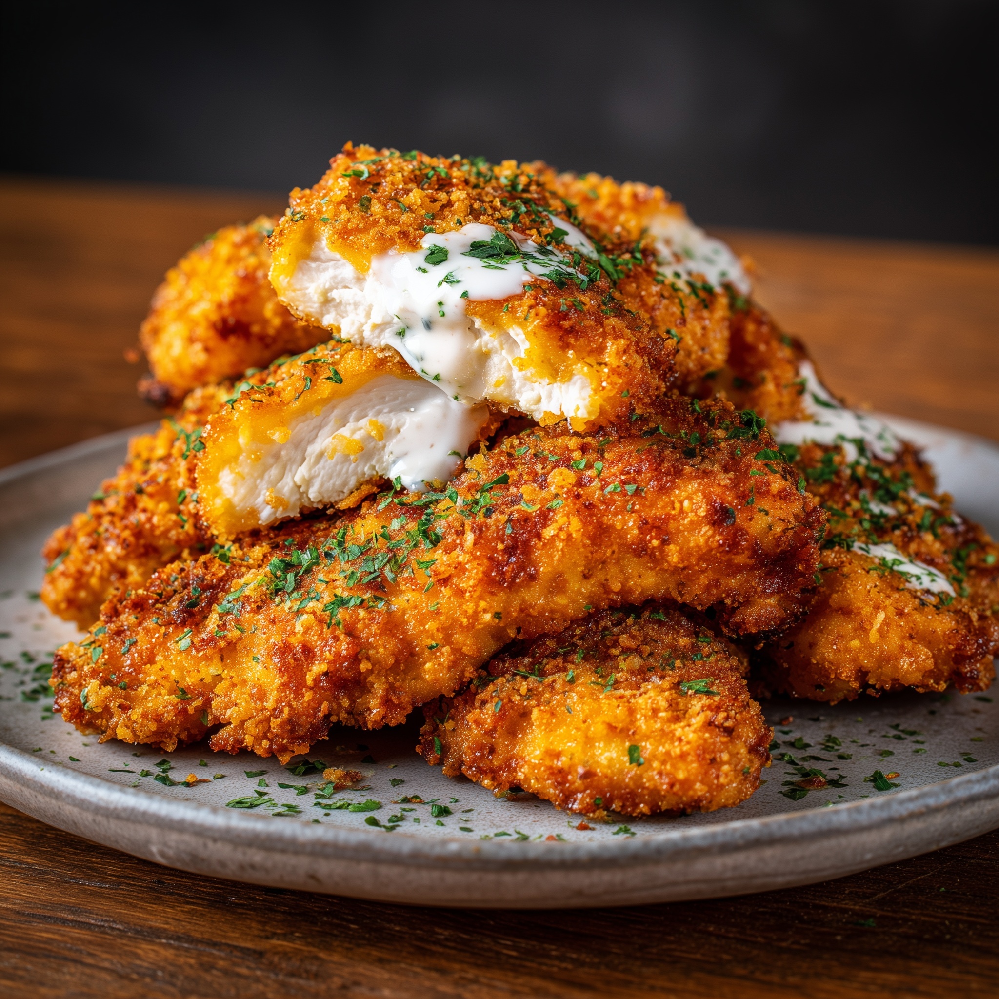 Crispy Healthy Baked Chicken Strips Recipe - Recipe Image