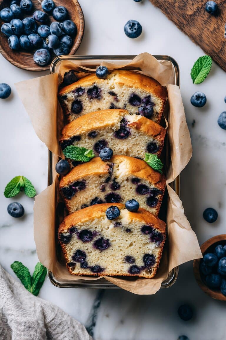 Blueberry Cottage Cheese Cloud Loaves Recipe