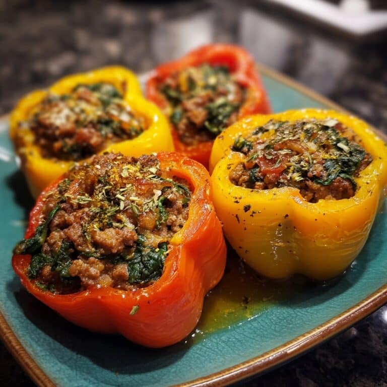 Spinach Ricotta Stuffed Peppers Recipe