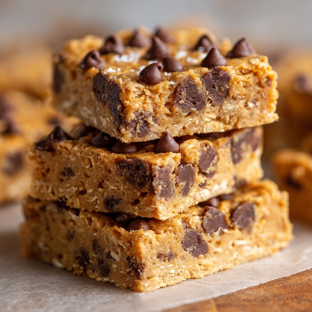 Flourless Peanut Butter Banana Chocolate Chip Bars Recipe - Recipe Image