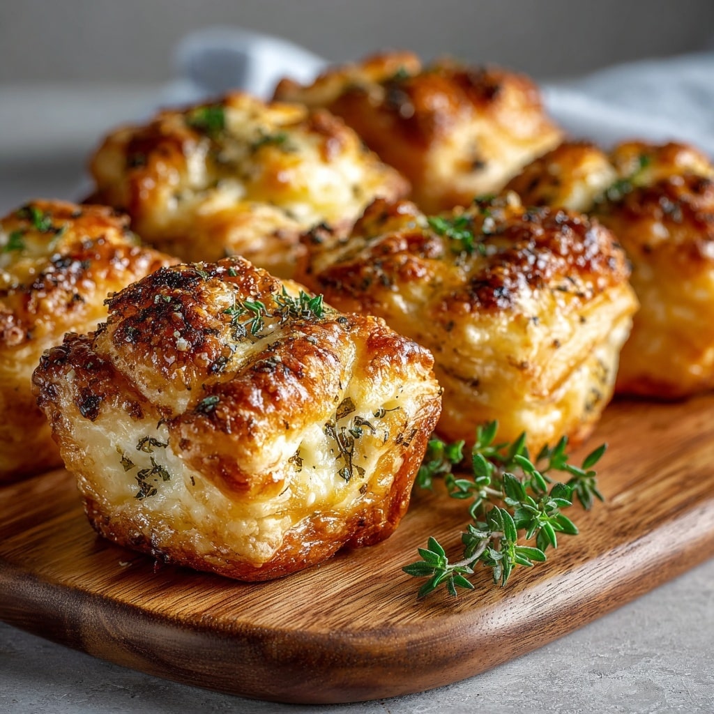 Golden Crust Garlic Rosemary Focaccia Muffins Recipe - Recipe Image