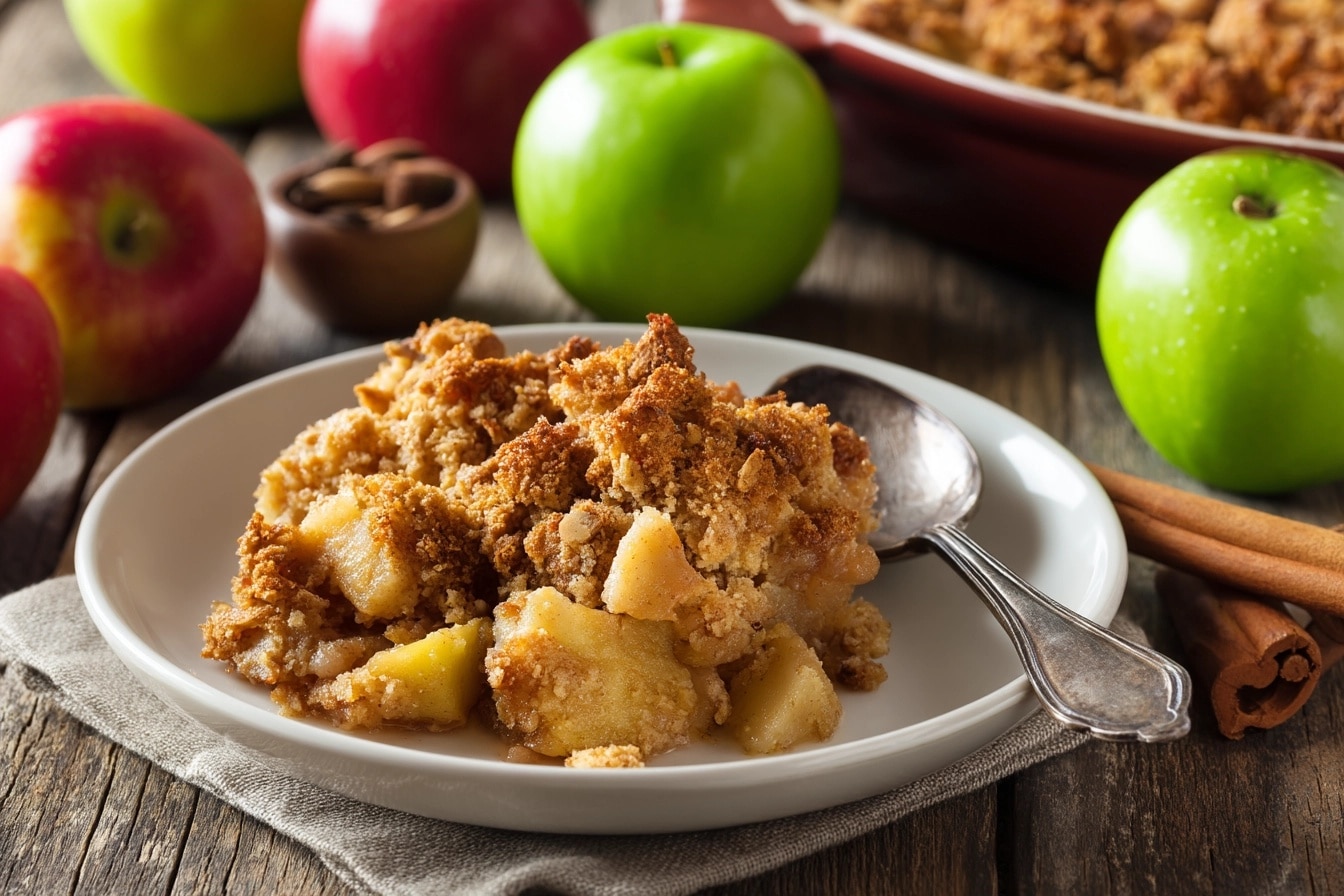 Healthy Breakfast Oatmeal Apple Cake Recipe - Recipe Image