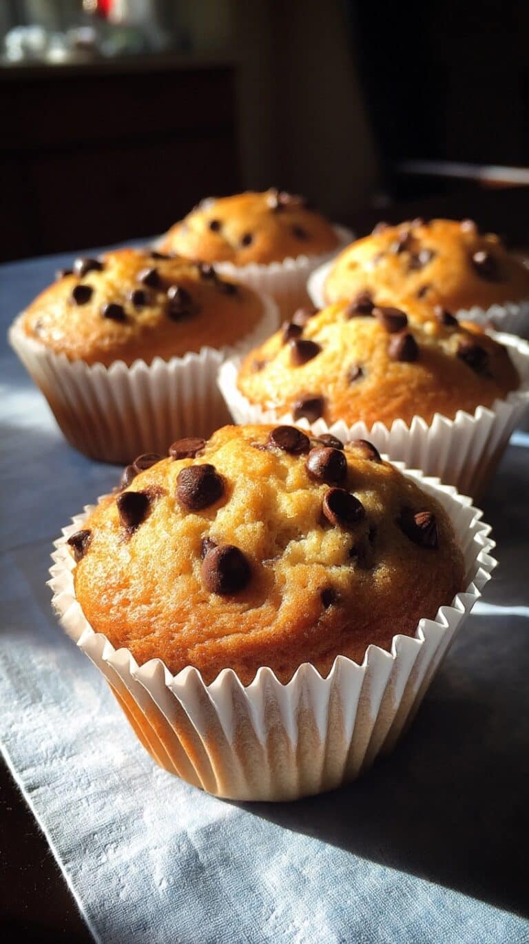 Bakery-Style Chocolate Chip Muffins Recipe