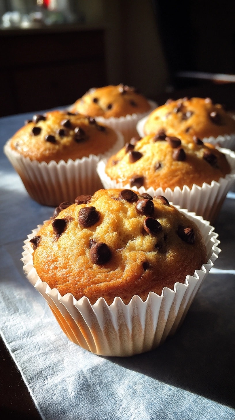 Bakery-Style Chocolate Chip Muffins Recipe - Recipe Image