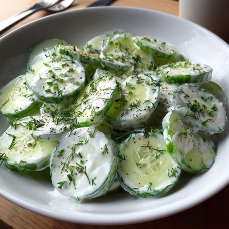 Creamy Cucumber Salad Recipe