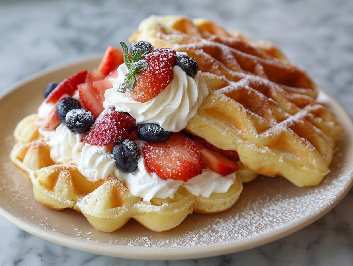 Strawberry Waffles Recipe - Recipe Image