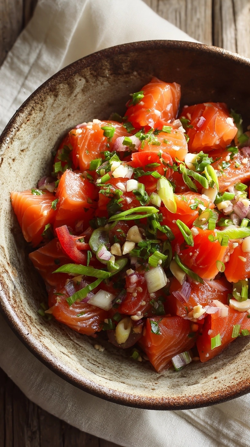 Fresh Tomato Garlic Salad Recipe - Recipe Image