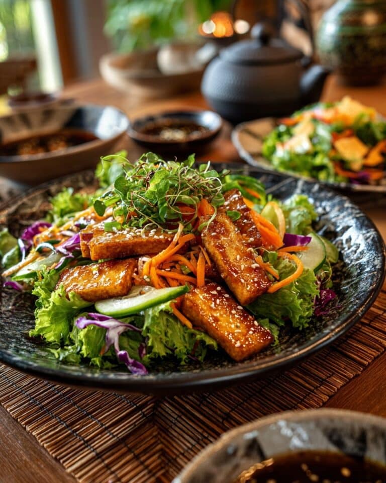 Spring Roll Salad with Spicy Ginger Dressing Recipe