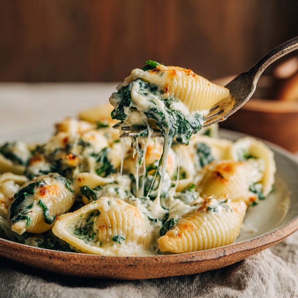 Spinach and Ricotta Stuffed Pasta Shells Recipe - Recipe Image