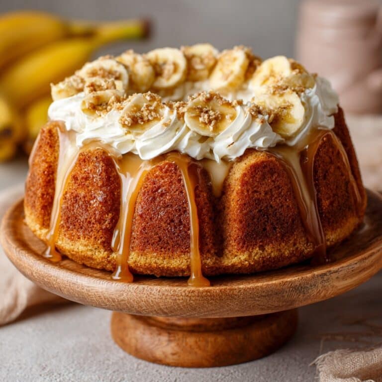 Banana Chocolate Chip Cake with Peanut Butter Frosting Recipe
