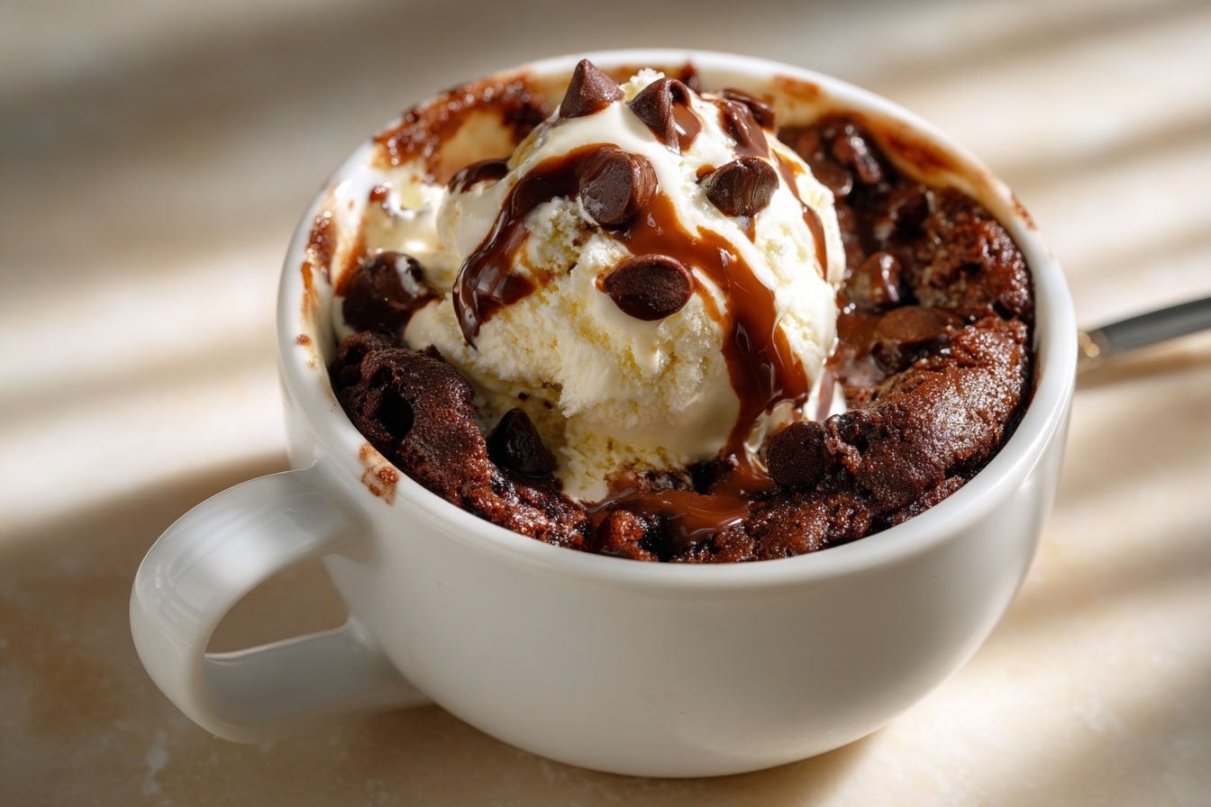 Quick and Easy Chocolate Chip Mug Cake Recipe - Recipe Image