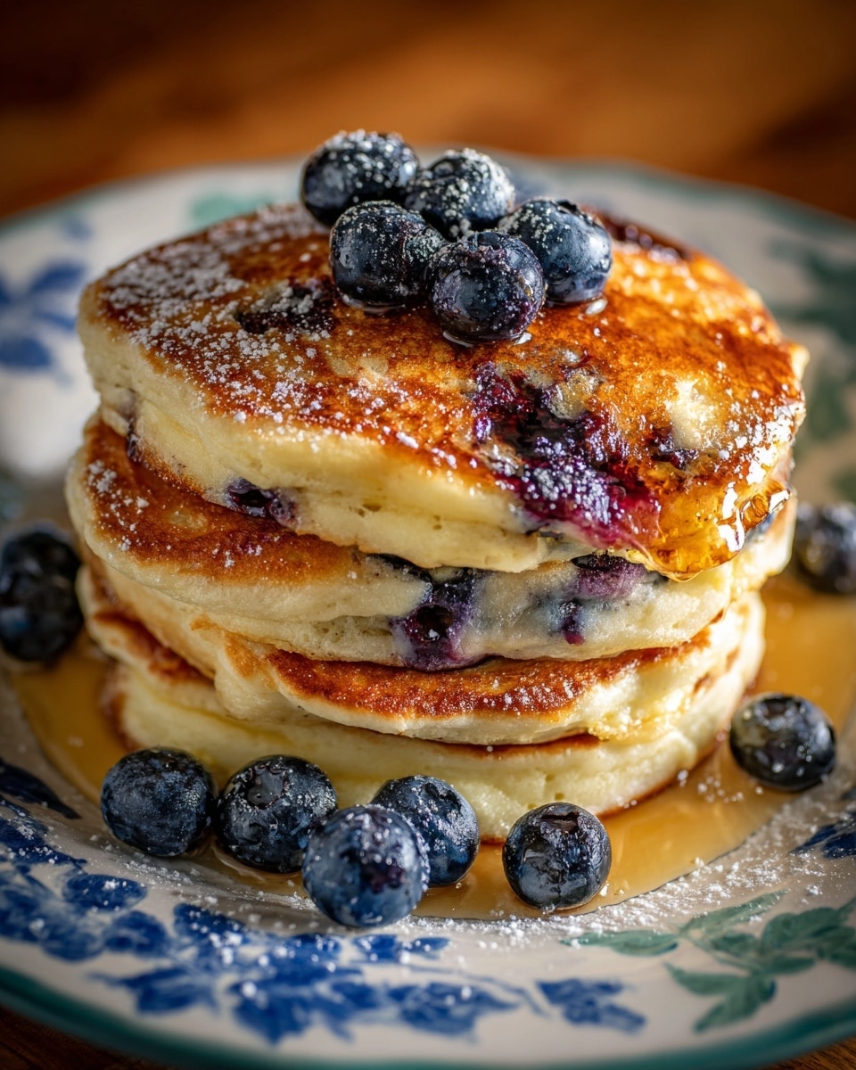Greek Yogurt Blueberry Pancakes Recipe - Recipe Image