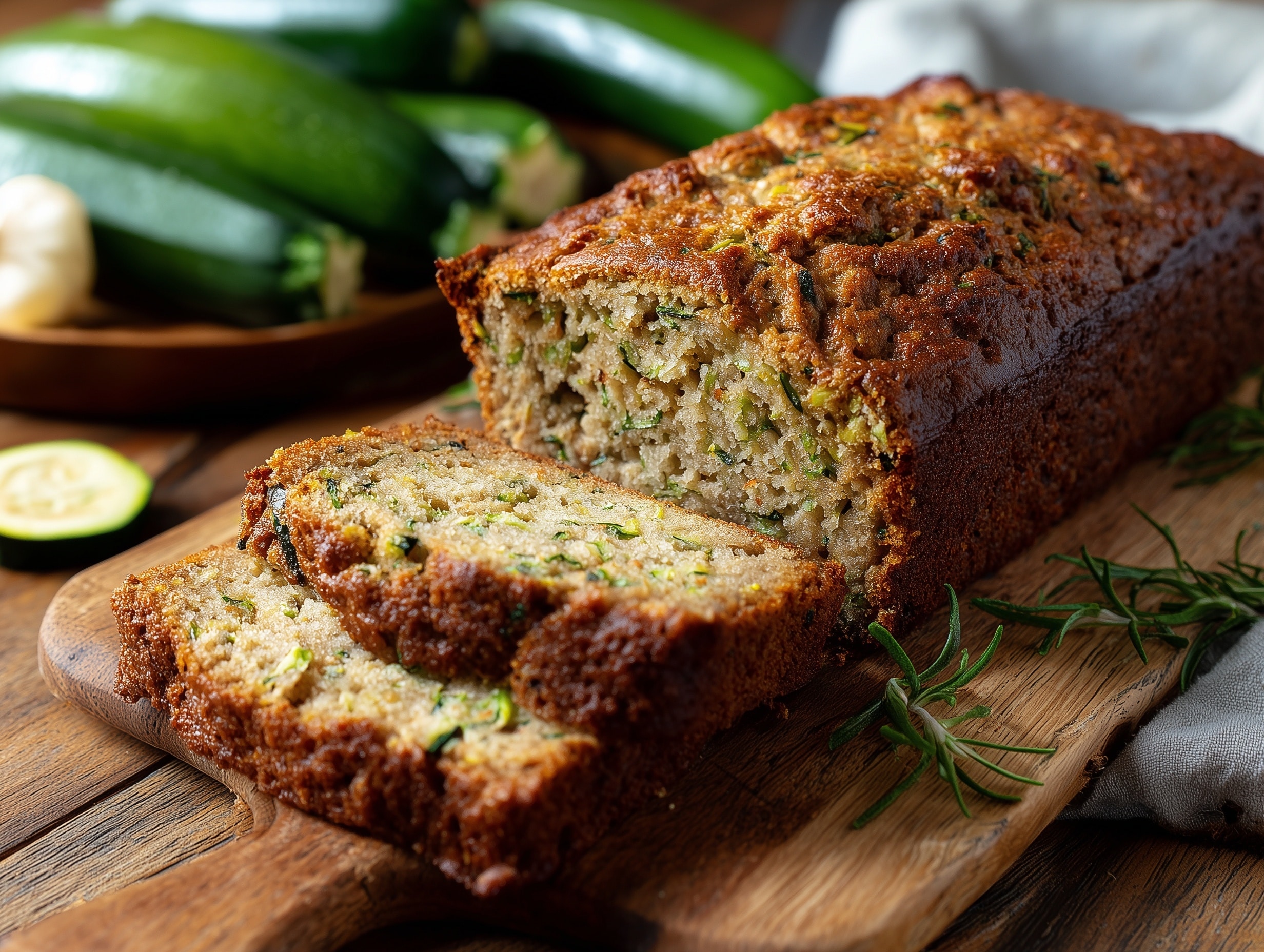 Green Onion Zucchini Cheddar Quick Bread Recipe - Recipe Image
