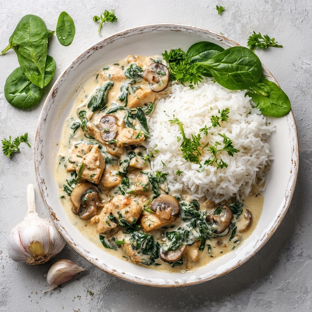 Creamy Mushroom Chicken with Wild Rice Recipe - Recipe Image