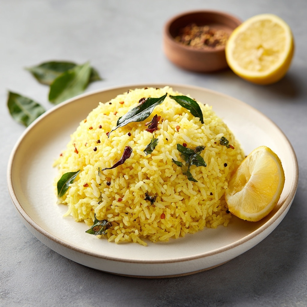 Vegan Lemon Rice Recipe - Recipe Image