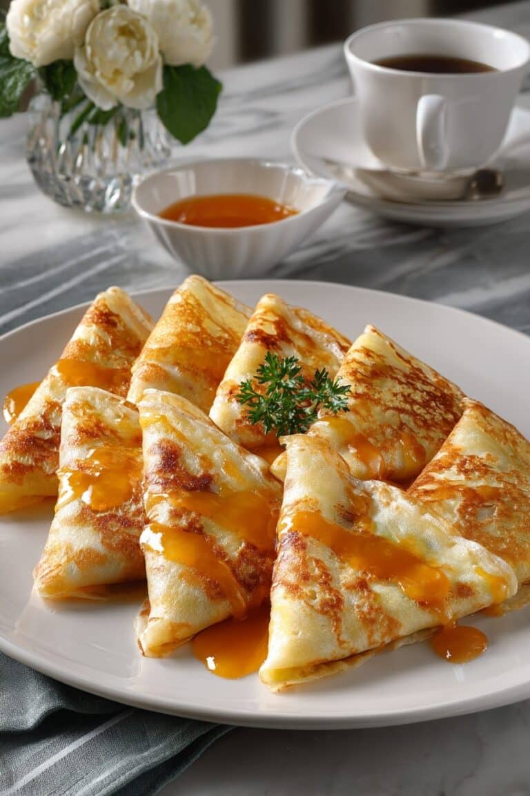 Pumpkin Crepes with Spiced Pumpkin Filling Recipe