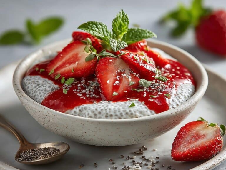 Creamy Strawberry Chia Seed Pudding Recipe