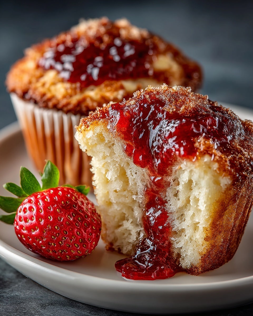 Sweet and Juicy Strawberry Muffins Recipe - Recipe Image