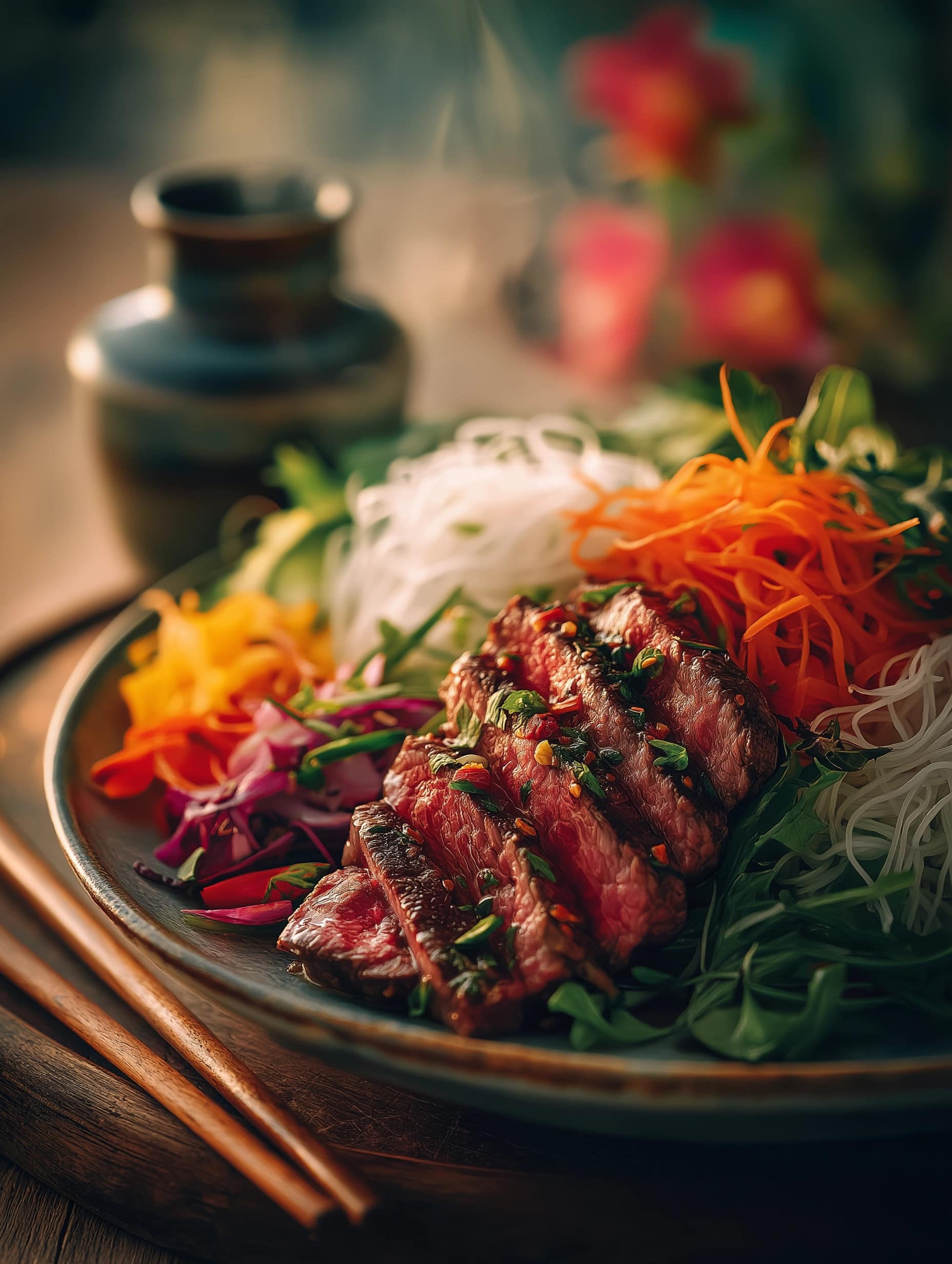 Miso Steak with Noodle Salad Recipe - Recipe Image