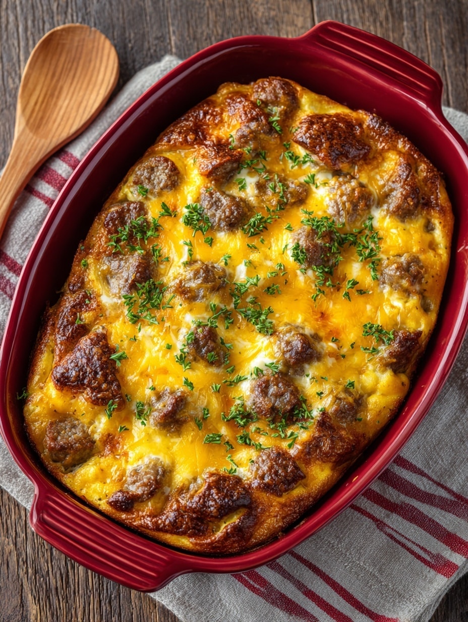Cheesy Turkey Meatball Casserole Recipe - Recipe Image