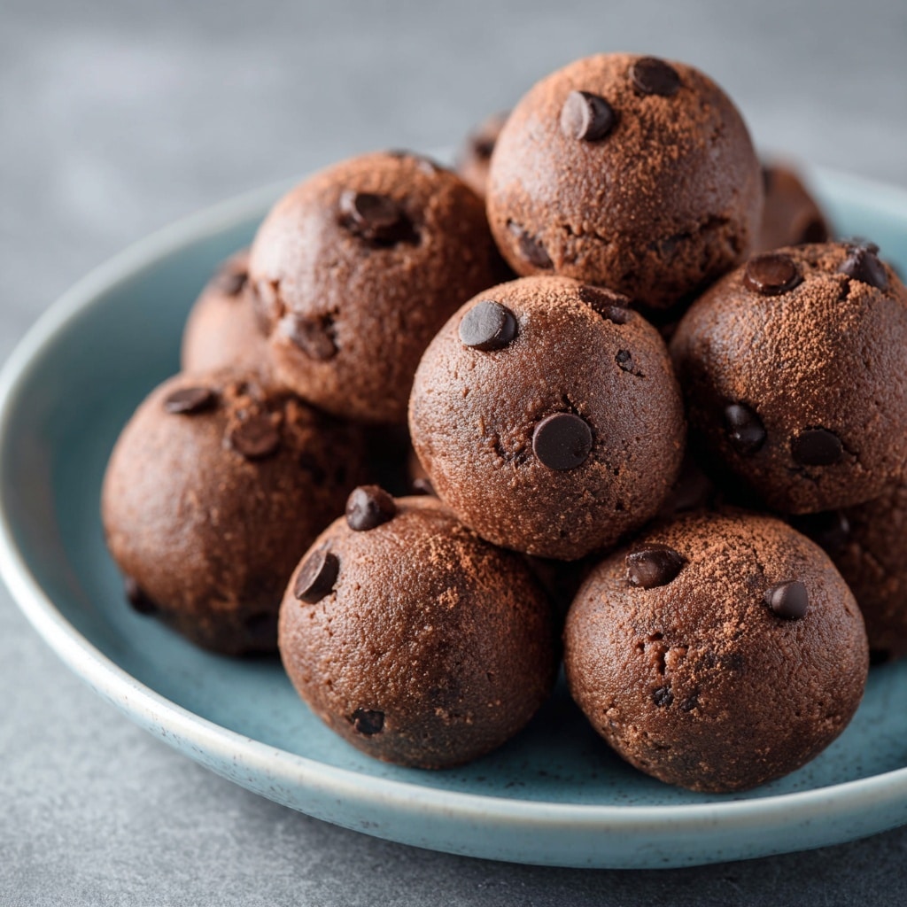 No-Bake Cottage Cheese Brownie Batter Bites Recipe - Recipe Image