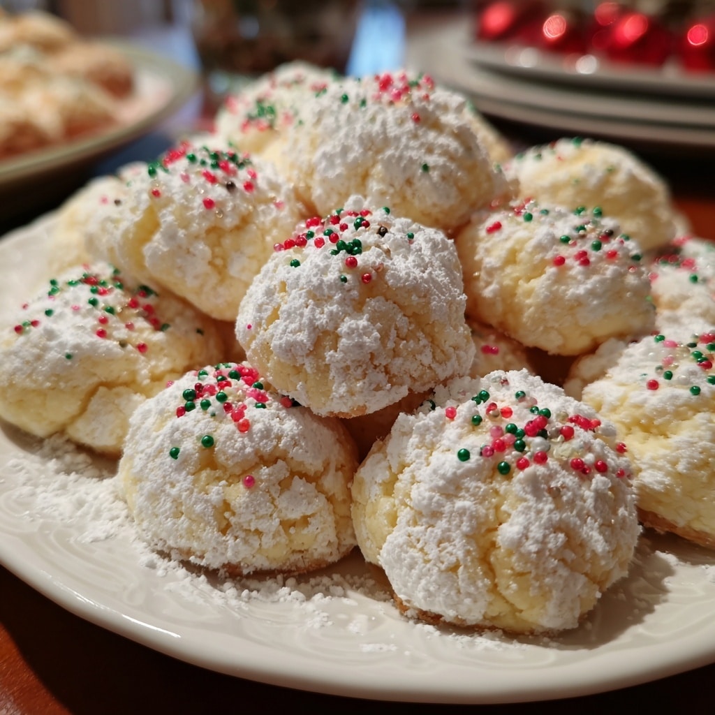 Raspberry-Filled Almond Snowball Cookies Recipe - Recipe Image