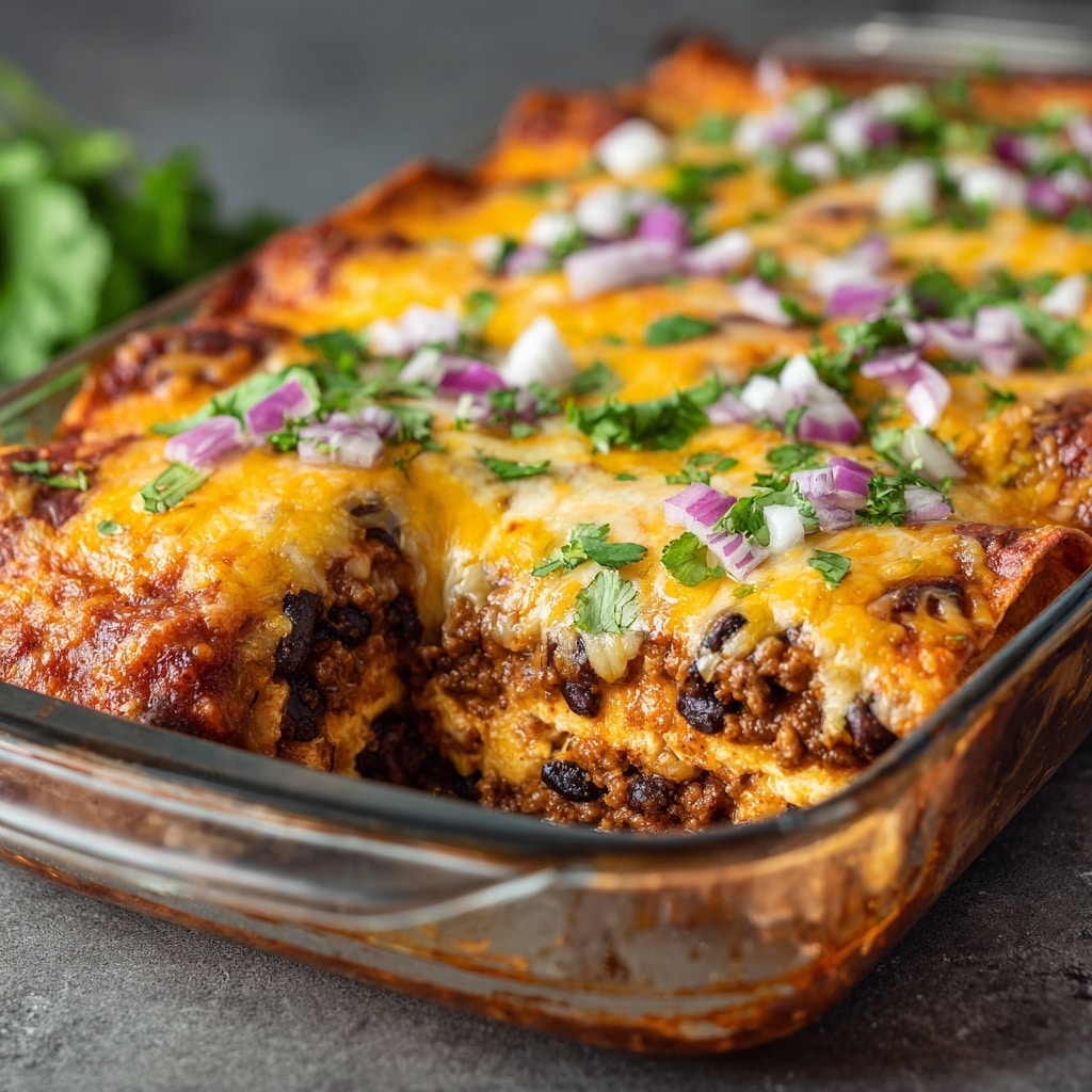 Shredded Chicken Enchilada Casserole Recipe - Recipe Image