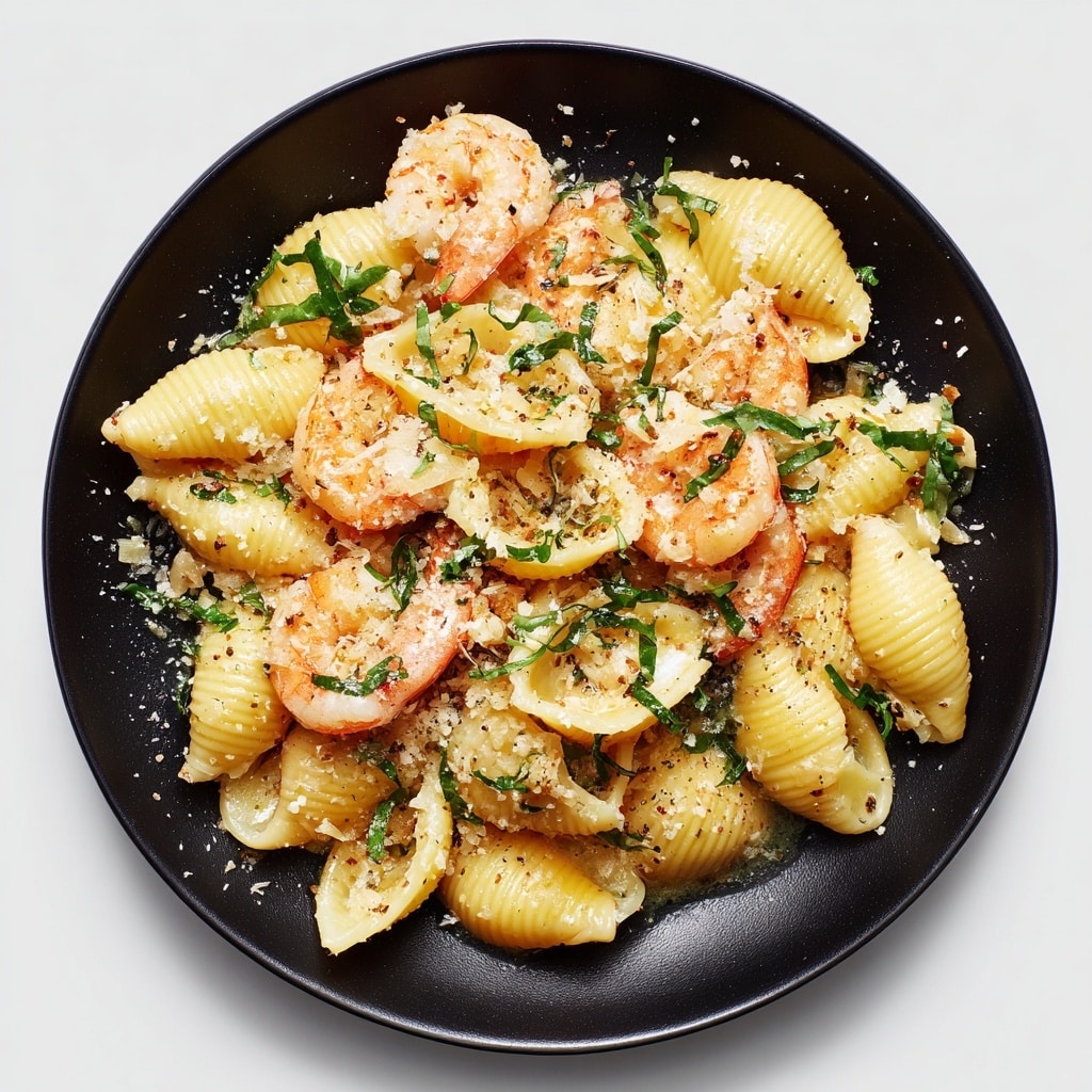 Creamy Shrimp Tortellini with Garlic Sauce Recipe - Recipe Image
