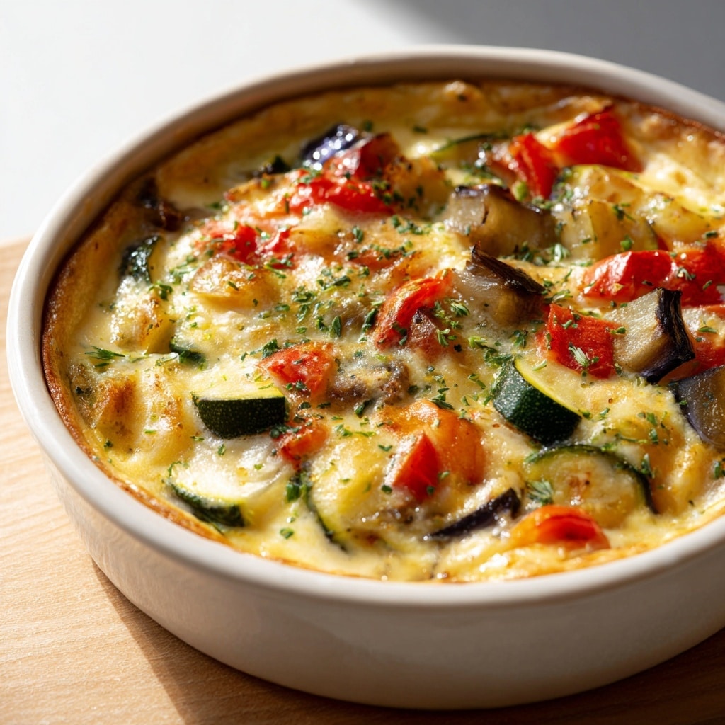High-Protein Cottage Cheese Veggie Bake Recipe - Recipe Image
