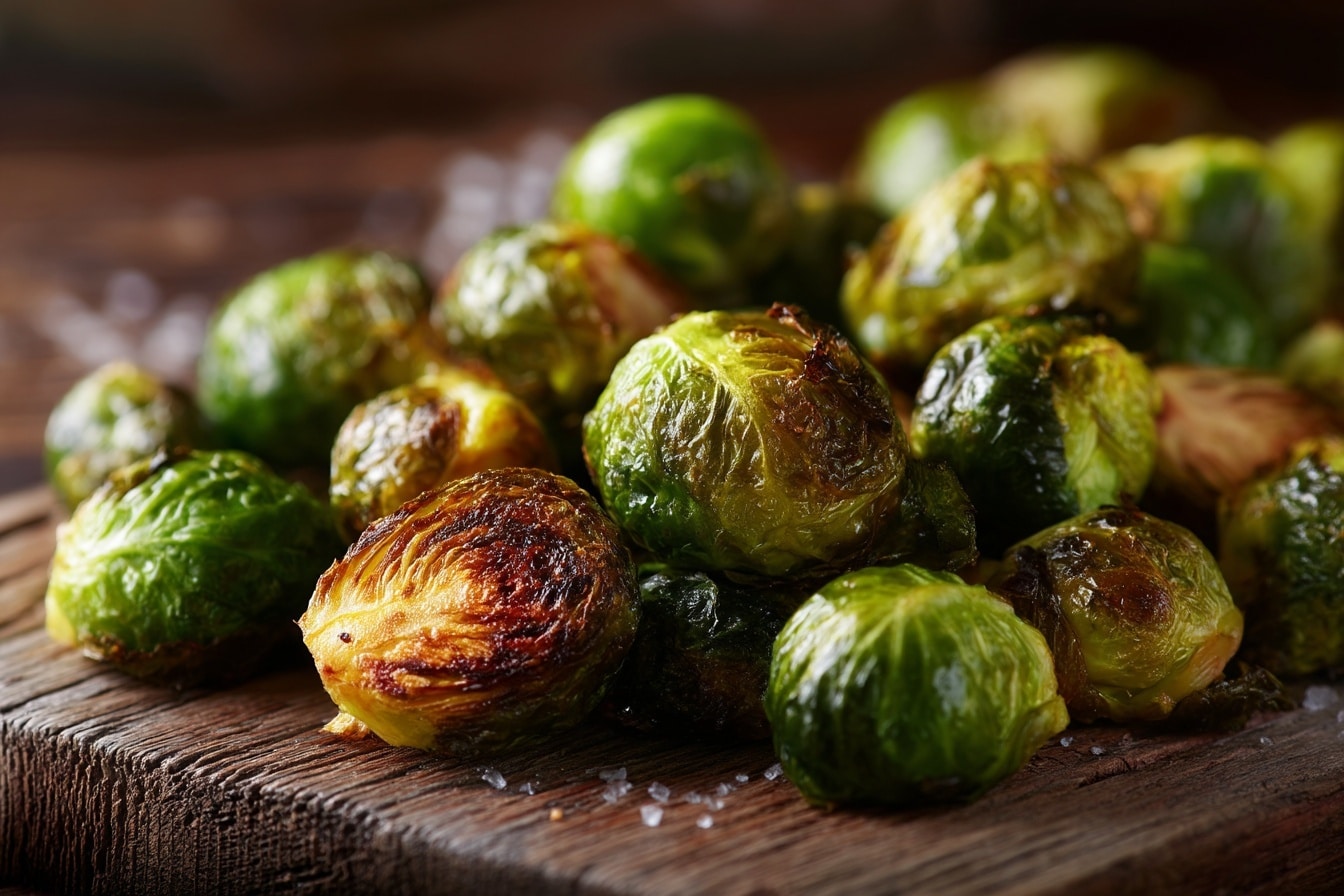 Roasted Brussels Sprouts with Red Peppers & Shallots Recipe - Recipe Image