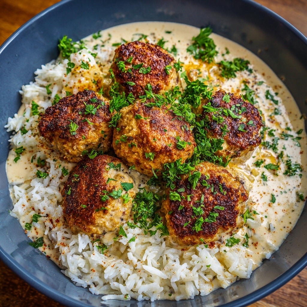 Creamy Chicken Ricotta Meatballs Alfredo Recipe - Recipe Image