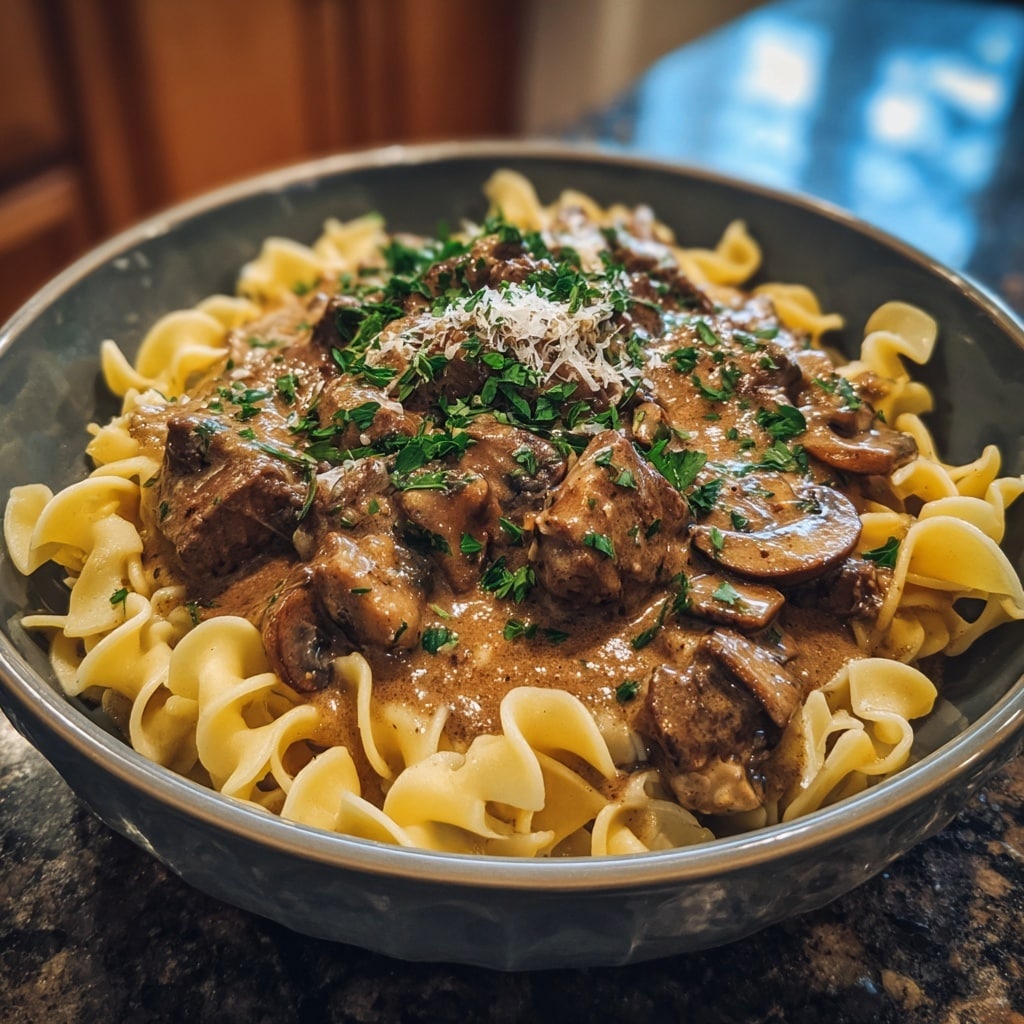 Creamy Mushroom Pasta Recipe - Recipe Image