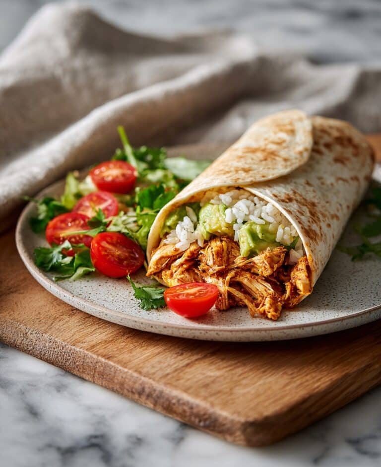 Cheesy Garlic Chicken Wraps Recipe