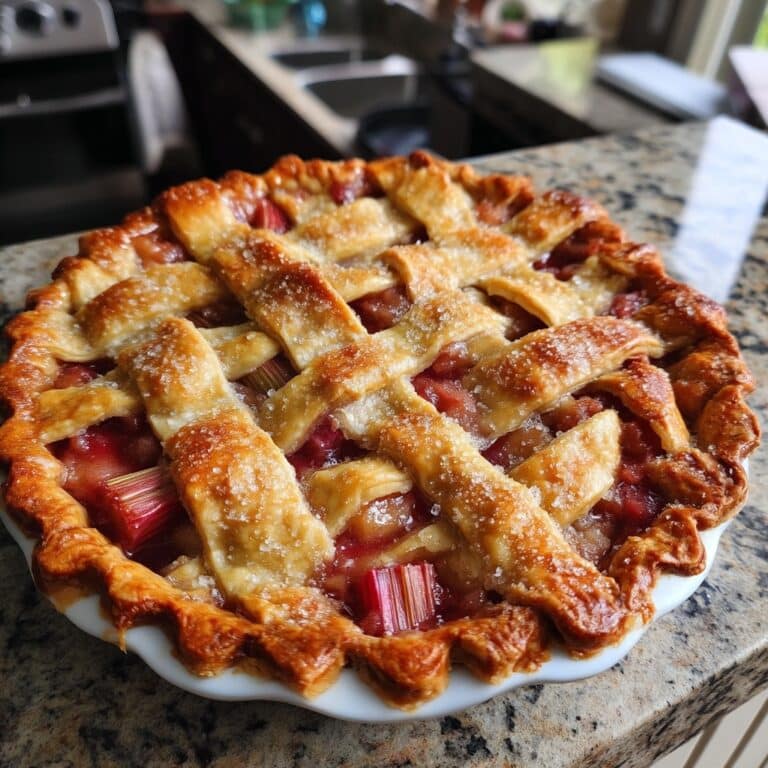 Sweet and Tangy Strawberry Rhubarb Pie Recipe