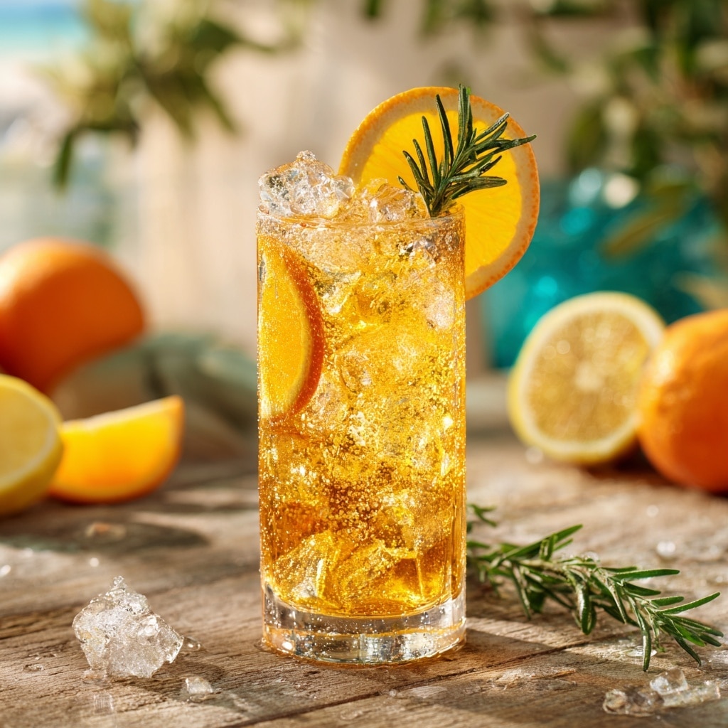 Orange Rosemary Iced Tea Recipe - Recipe Image