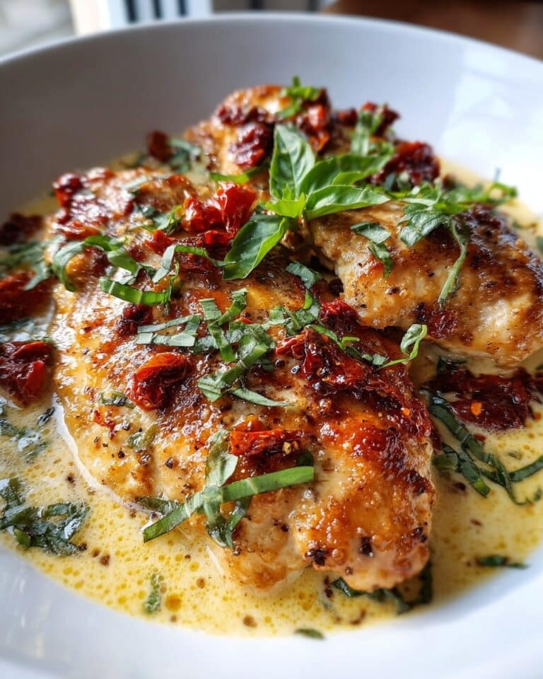 Baked Caesar Chicken with Creamy Parmesan Sauce Recipe