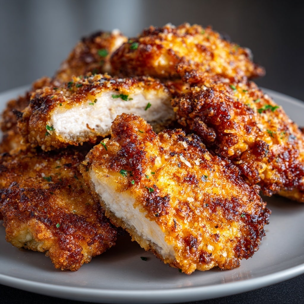 Crispy and Sweet-Spicy Hot Honey Chicken Cutlets Recipe - Recipe Image