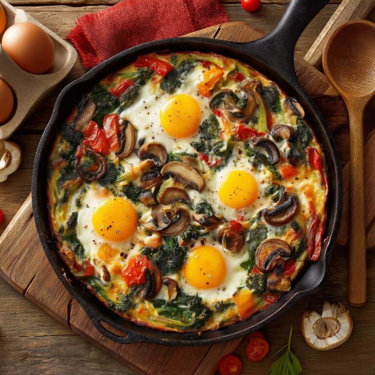 Egg Frittata With Mushrooms, Spinach, and Artichokes (Vegan) Recipe