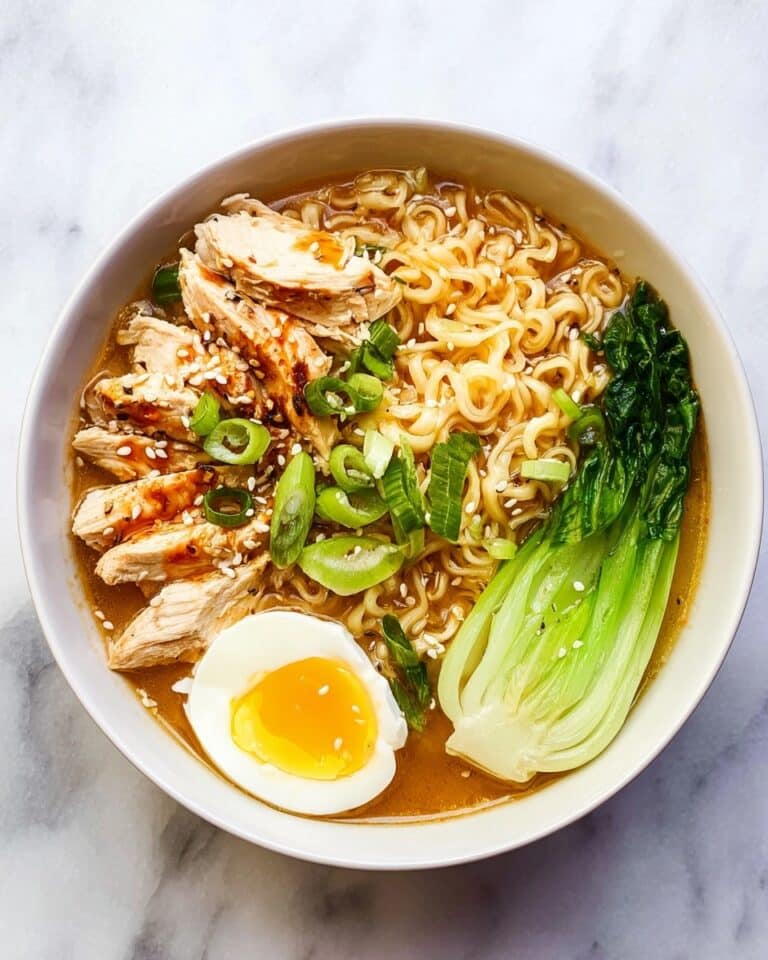 Instant Pot Chicken Ramen with Boiled Eggs, Bok Choy, and Scallions Recipe