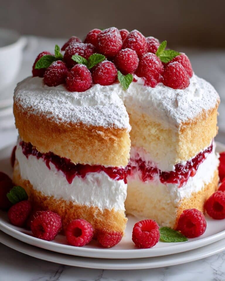 Raspberry Angel Food Cake Recipe