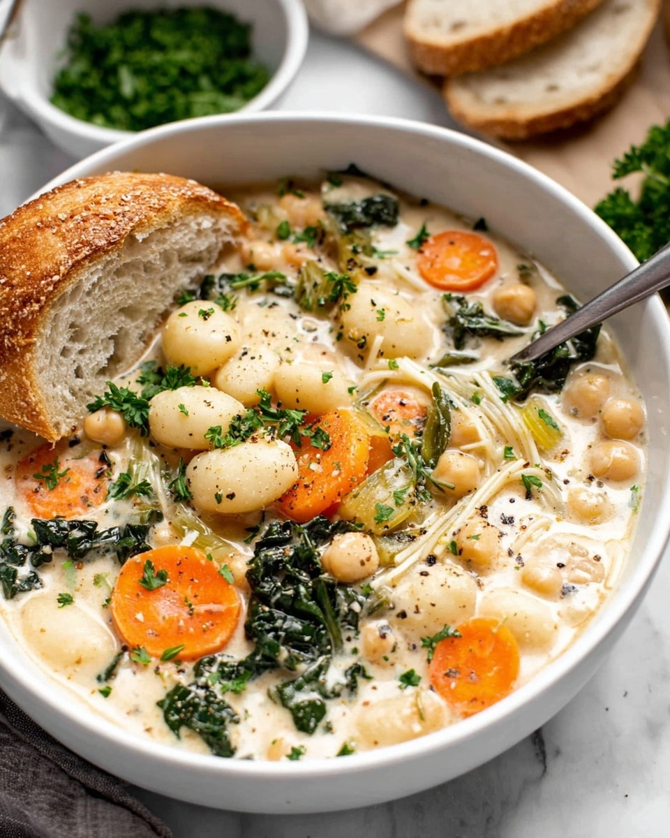Vegan Chickpea Gnocchi Soup Recipe - Recipe Image