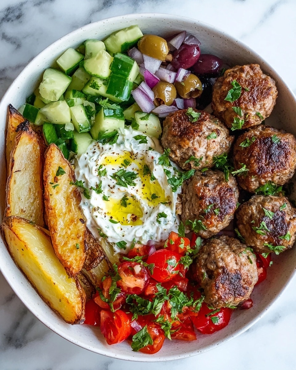 Greek Meatball Bowl Recipe - Recipe Image