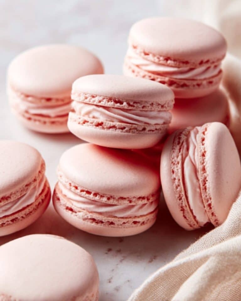 Strawberry Macarons with Strawberry Buttercream Recipe